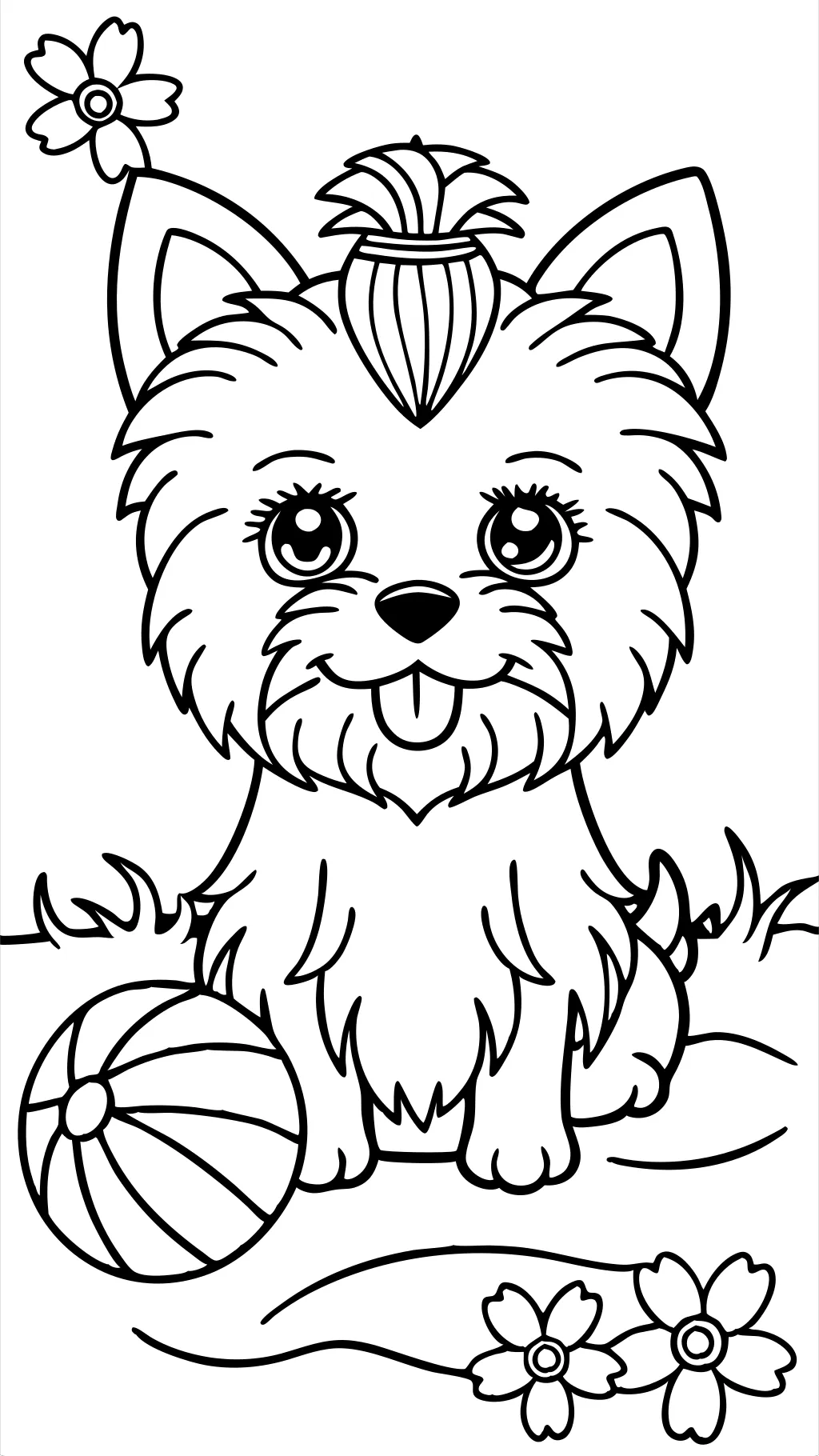 coloriages des yorkies